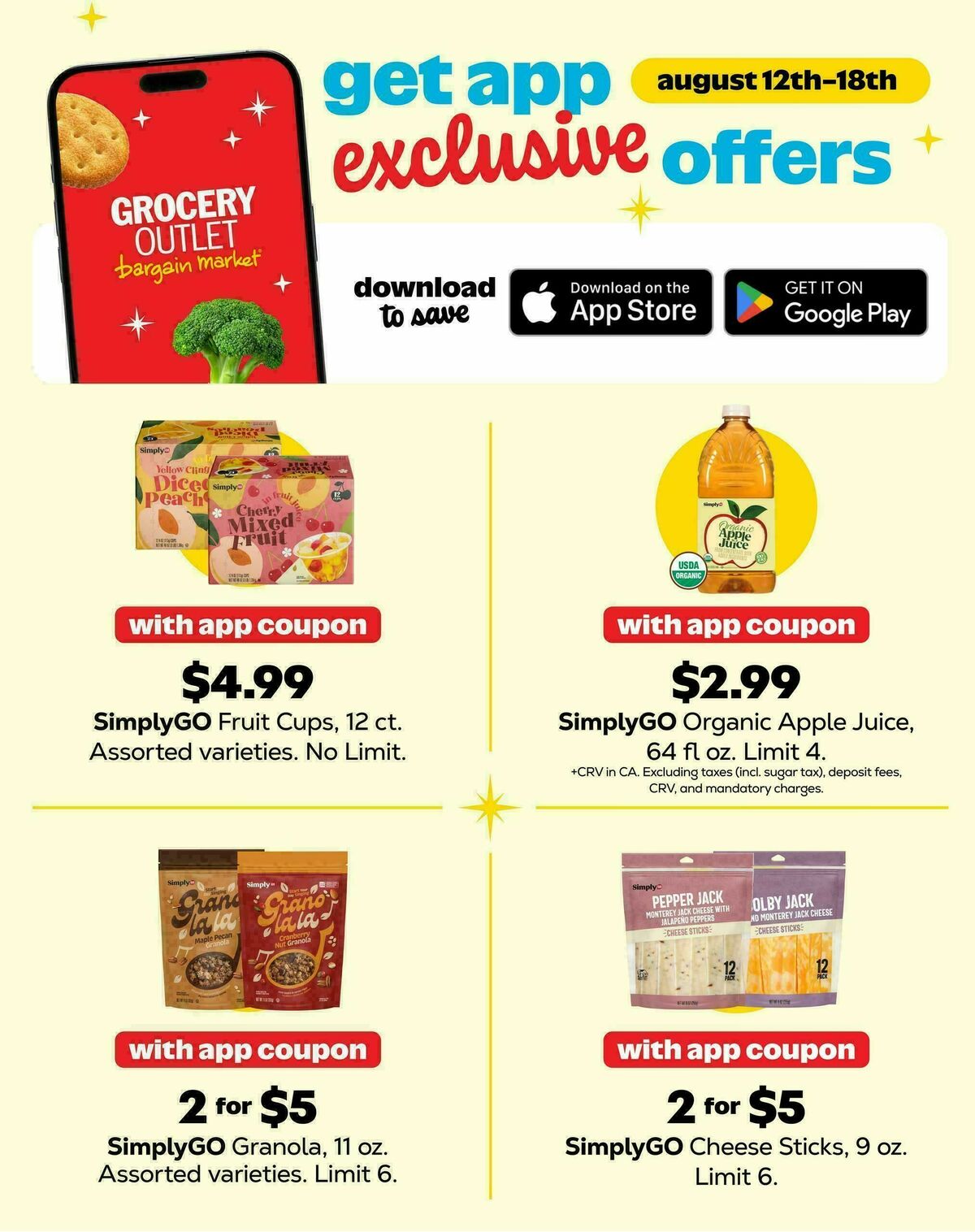 Grocery Outlet Weekly Ad from August 12