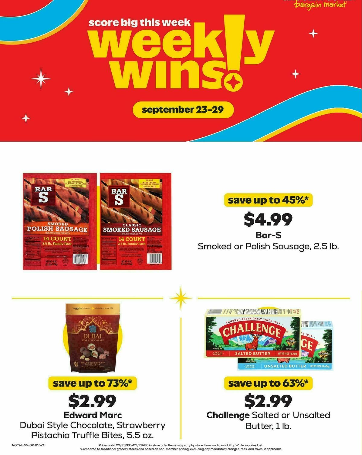Grocery Outlet Weekly Ad from September 23