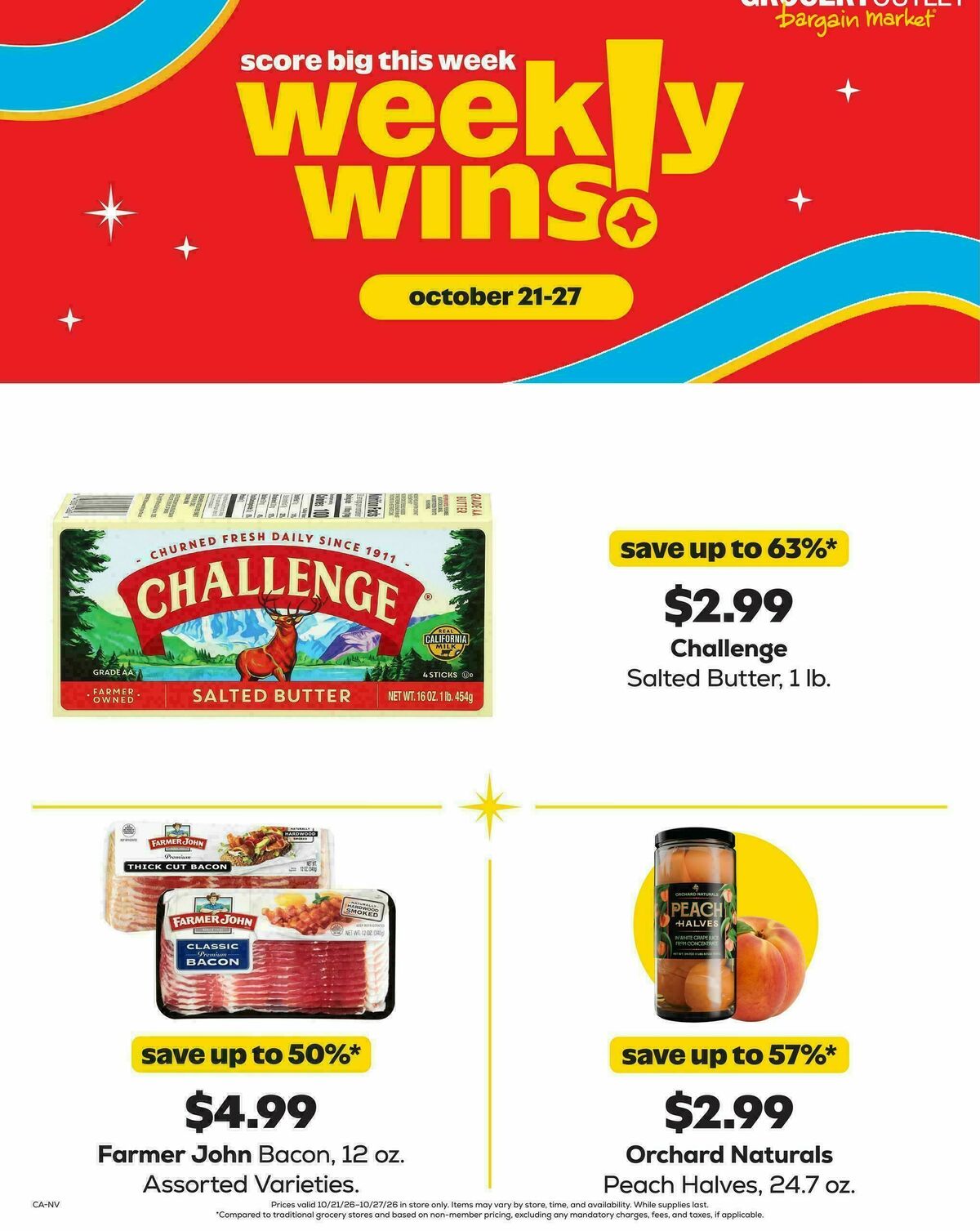 Grocery Outlet Weekly Ad from October 21