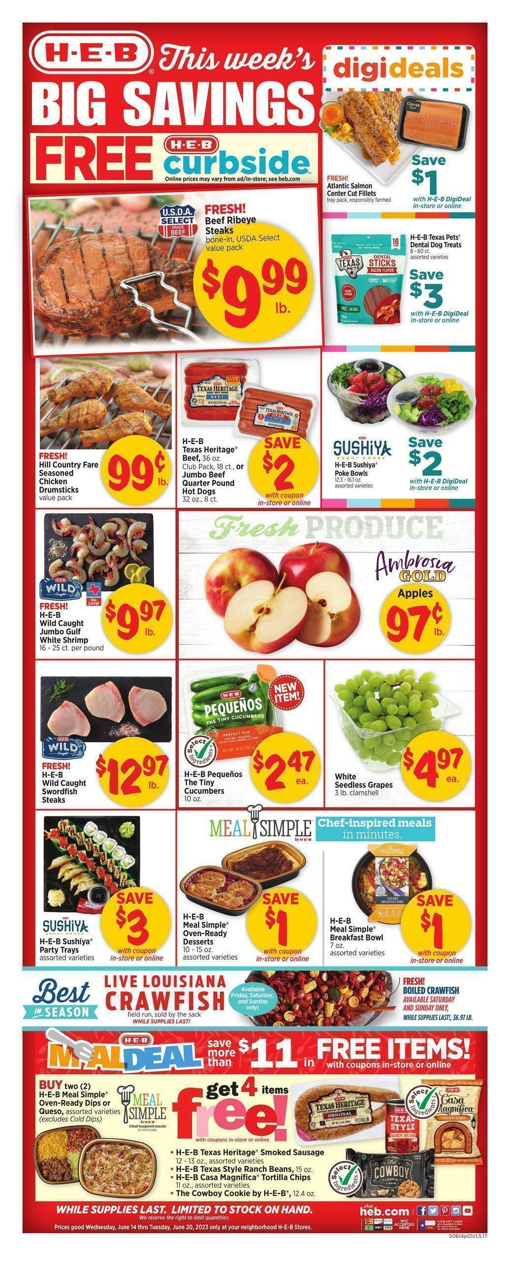 H-E-B Weekly Ad from June 14