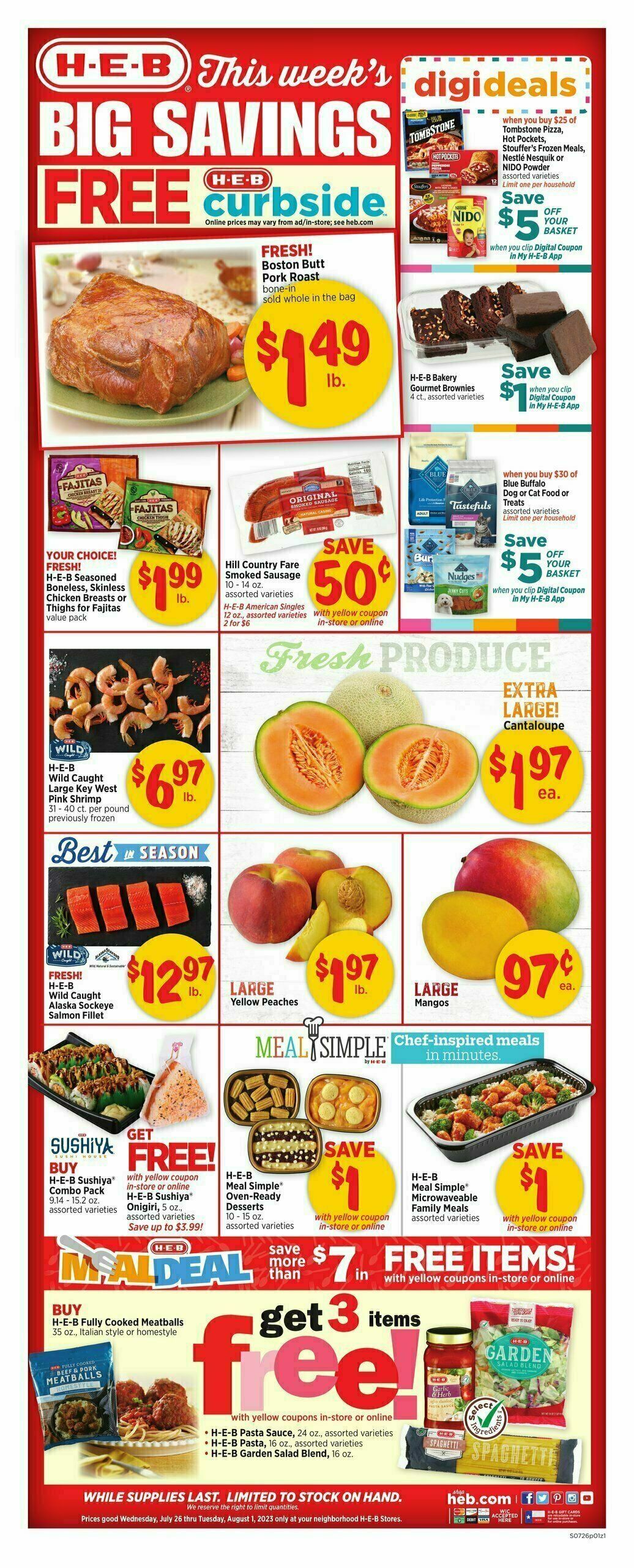 H-E-B Weekly Ad from July 26