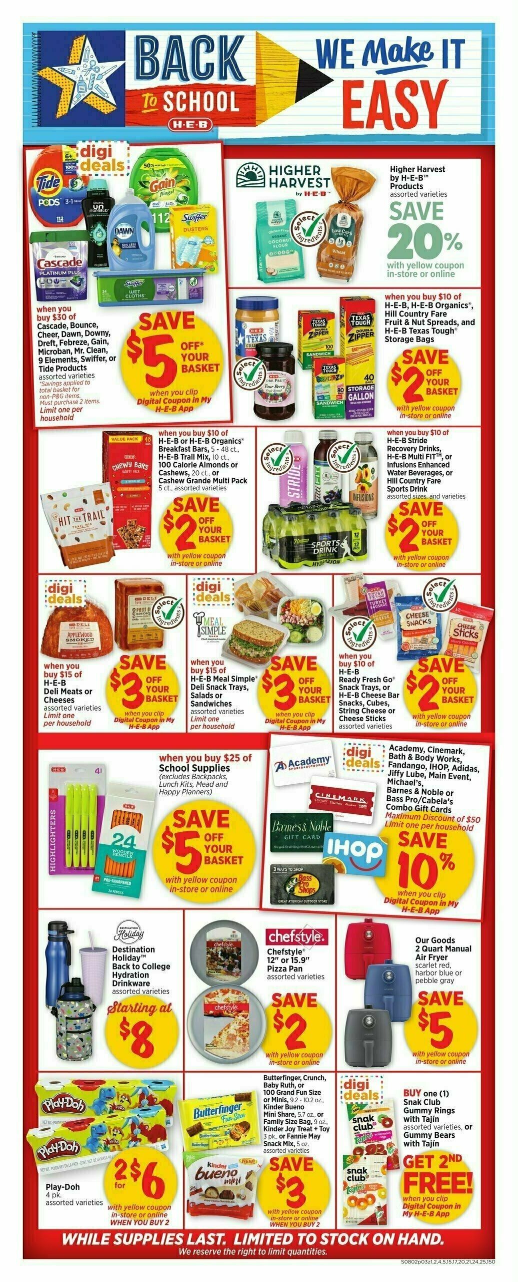 H-E-B Weekly Ad from August 2