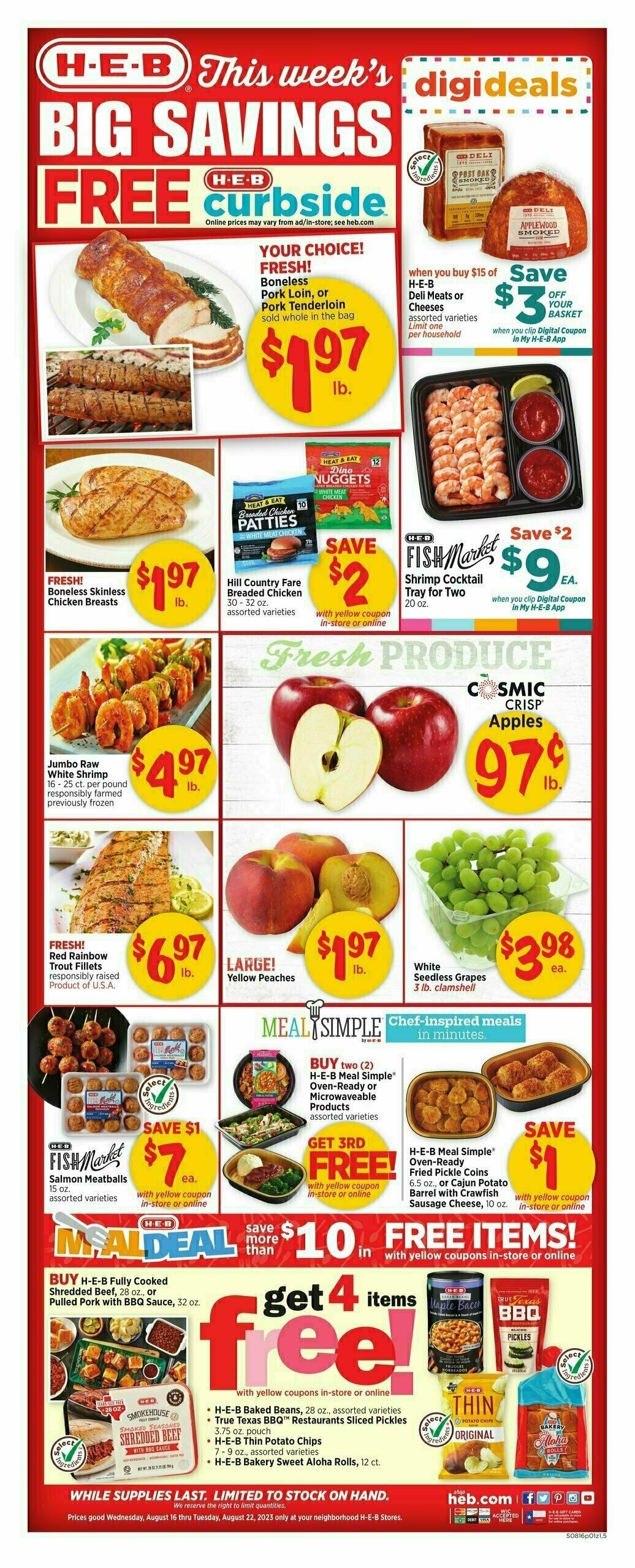H-E-B Weekly Ad from August 16