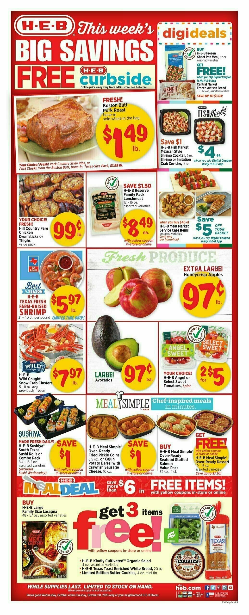 H-E-B Weekly Ad from October 4