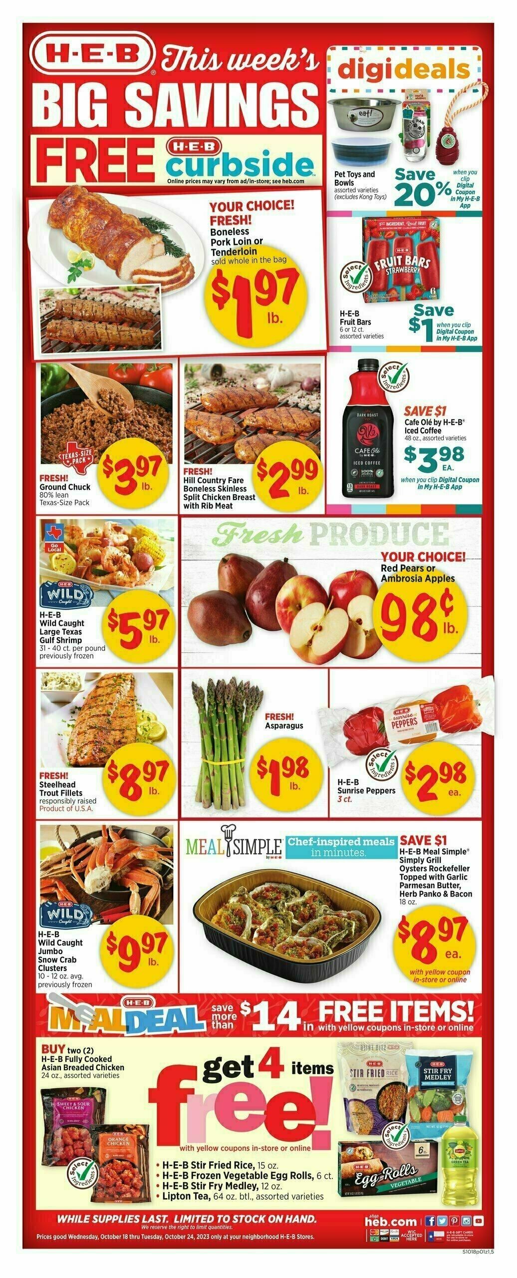 H-E-B Weekly Ad from October 18