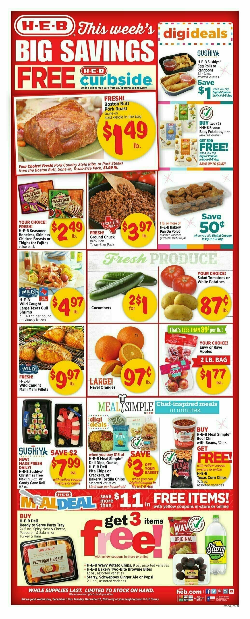 H-E-B Weekly Ad from December 6