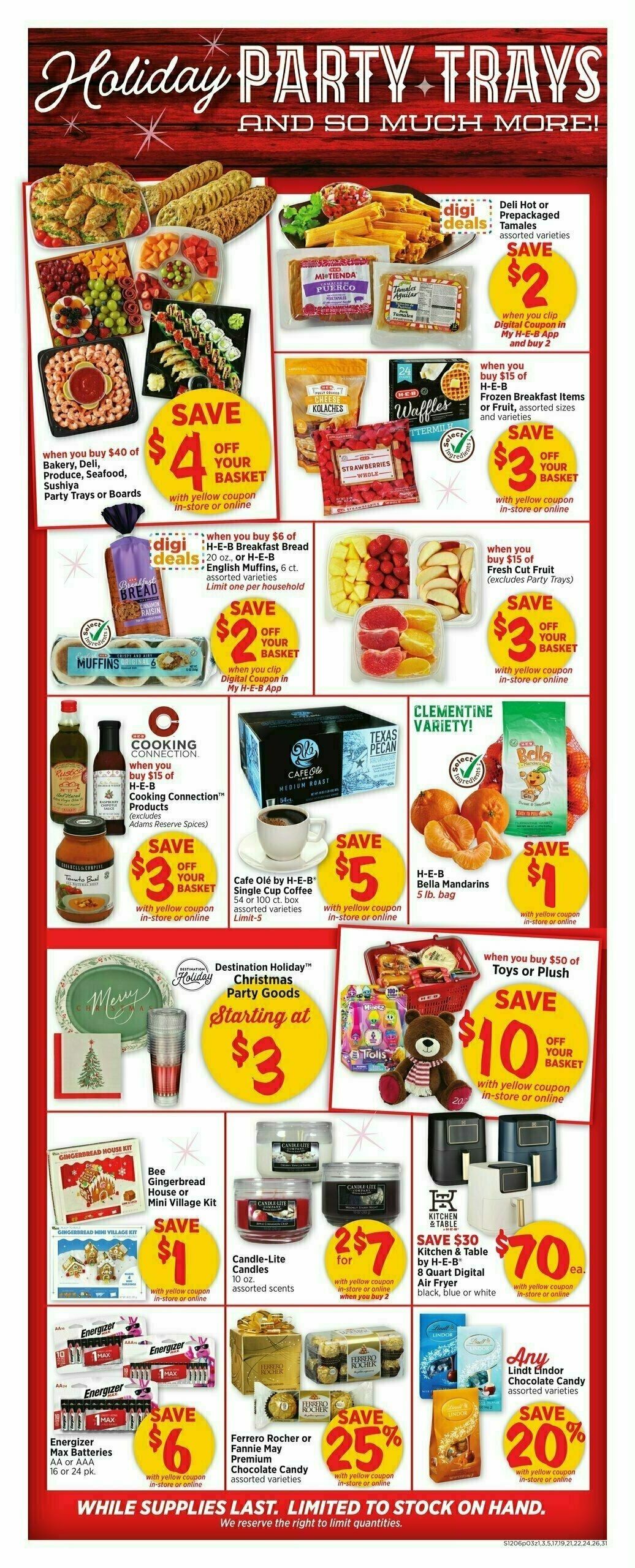 H-E-B Weekly Ad from December 6