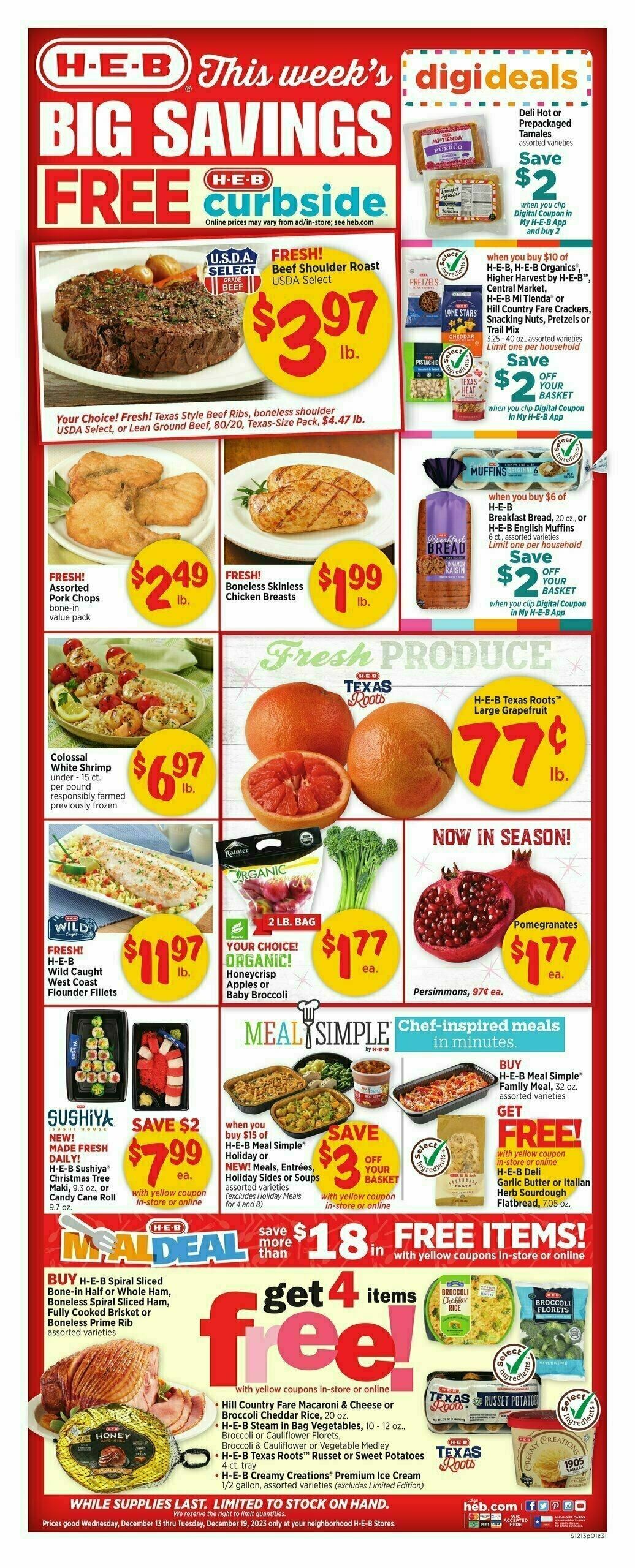 H-E-B Weekly Ad from December 13
