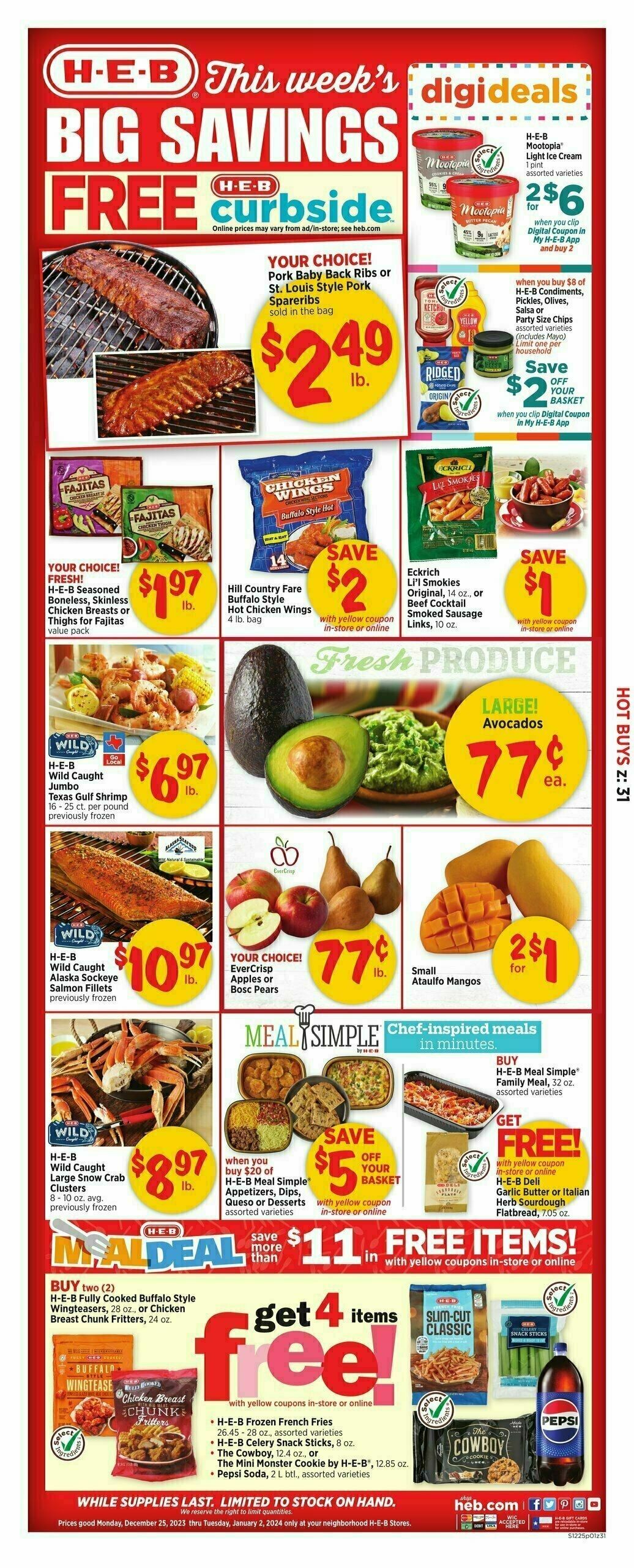 H-E-B Weekly Ad from December 26