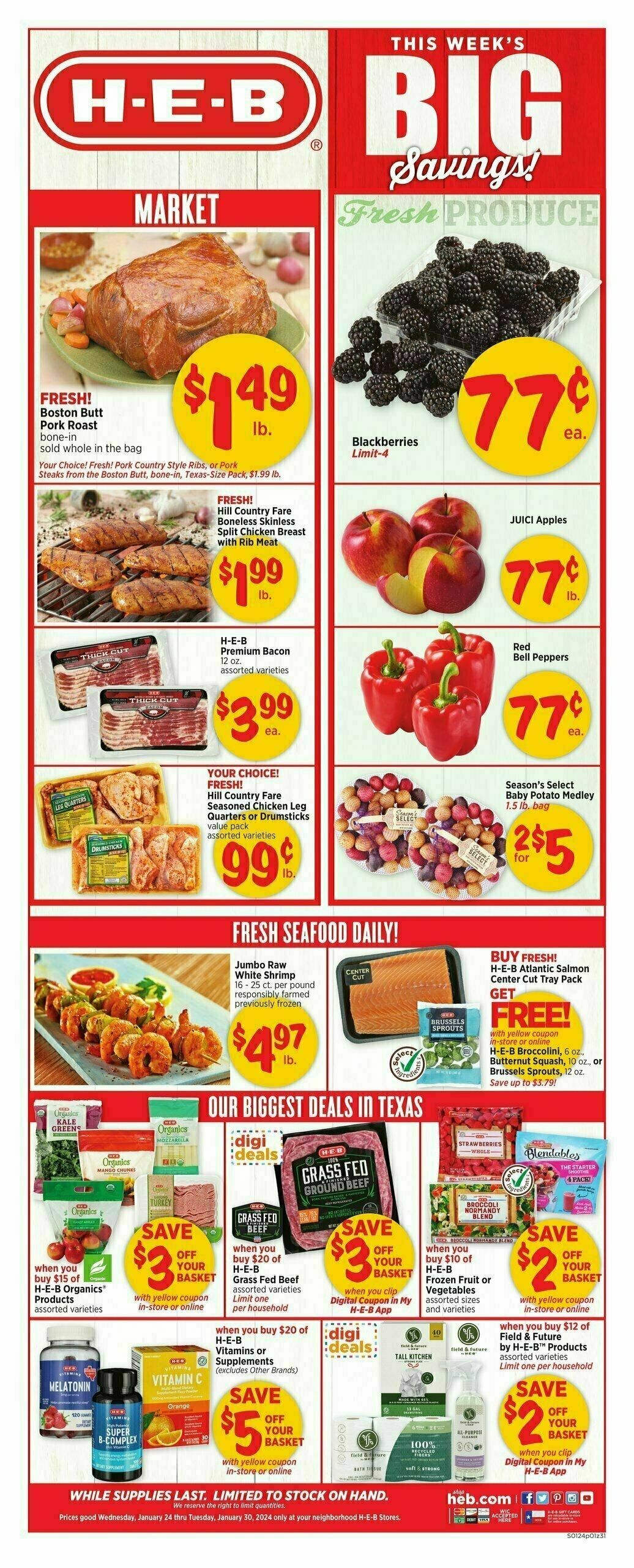 H-E-B Weekly Ad from January 24