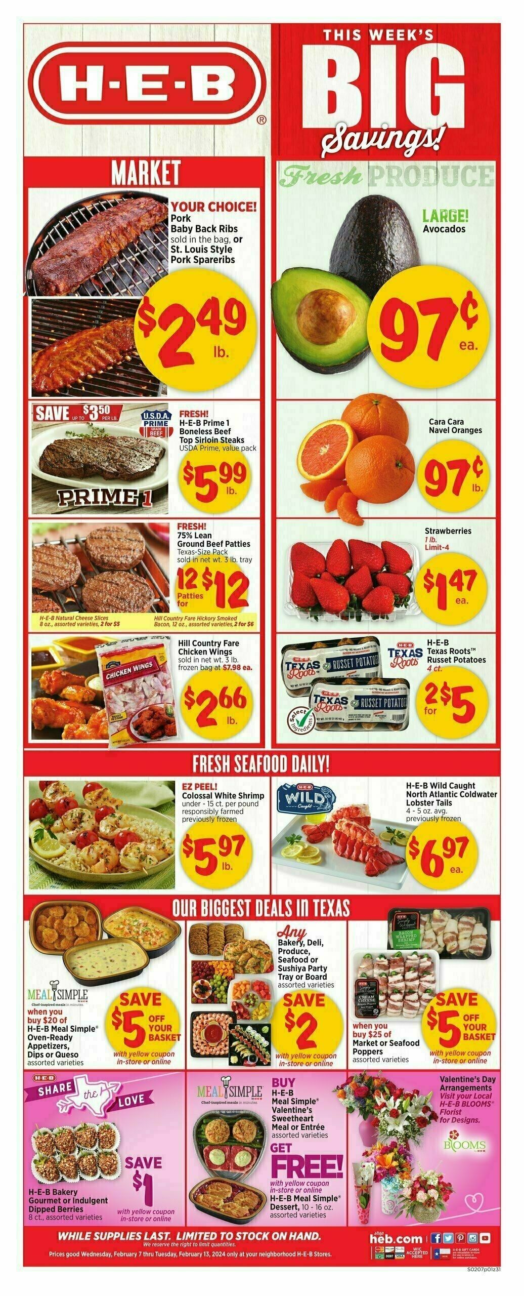 H-E-B Weekly Ad from February 7