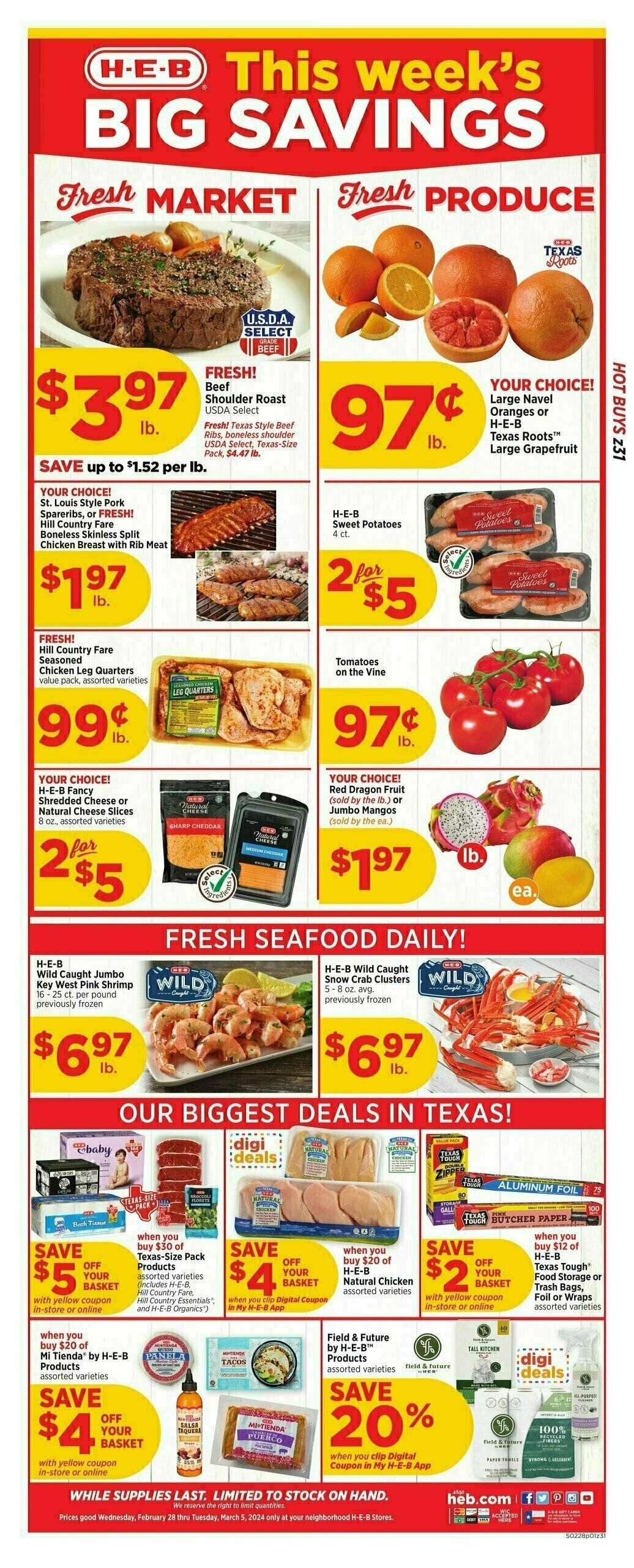 H-E-B Weekly Ad from February 28