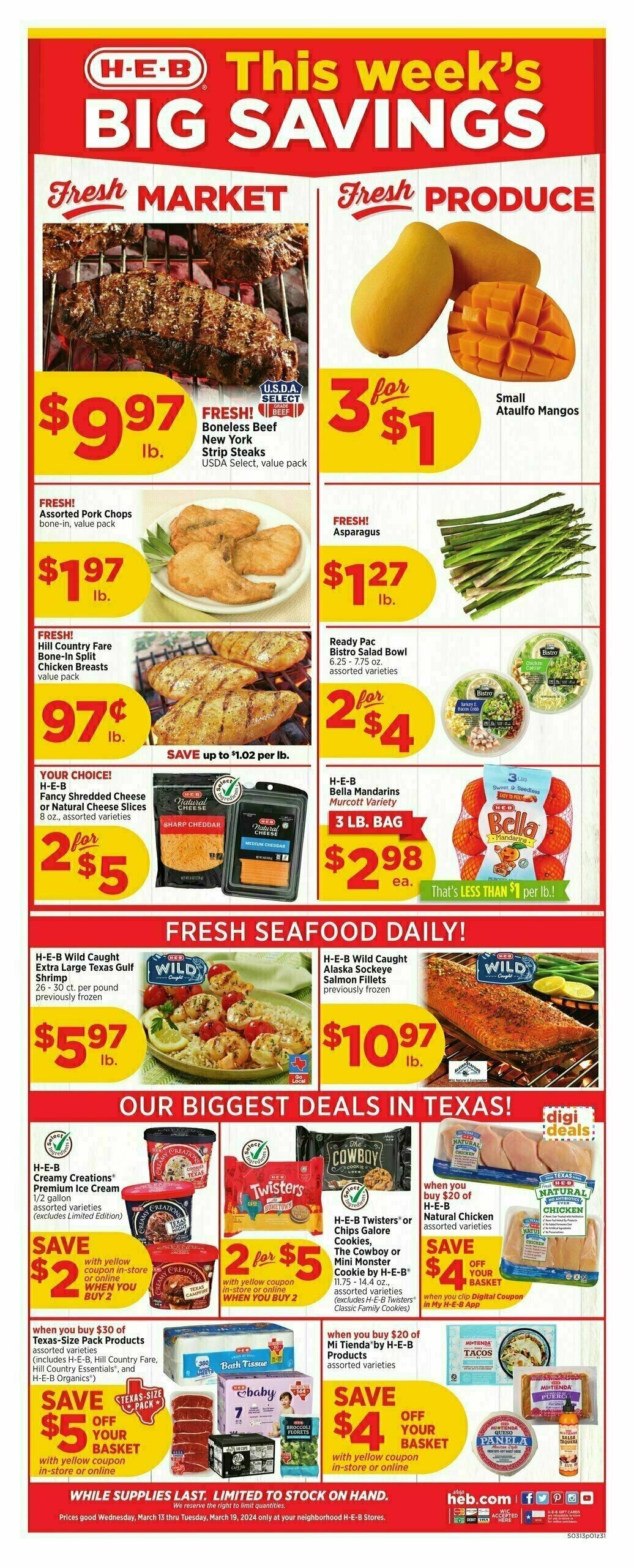 H-E-B Weekly Ad from March 13