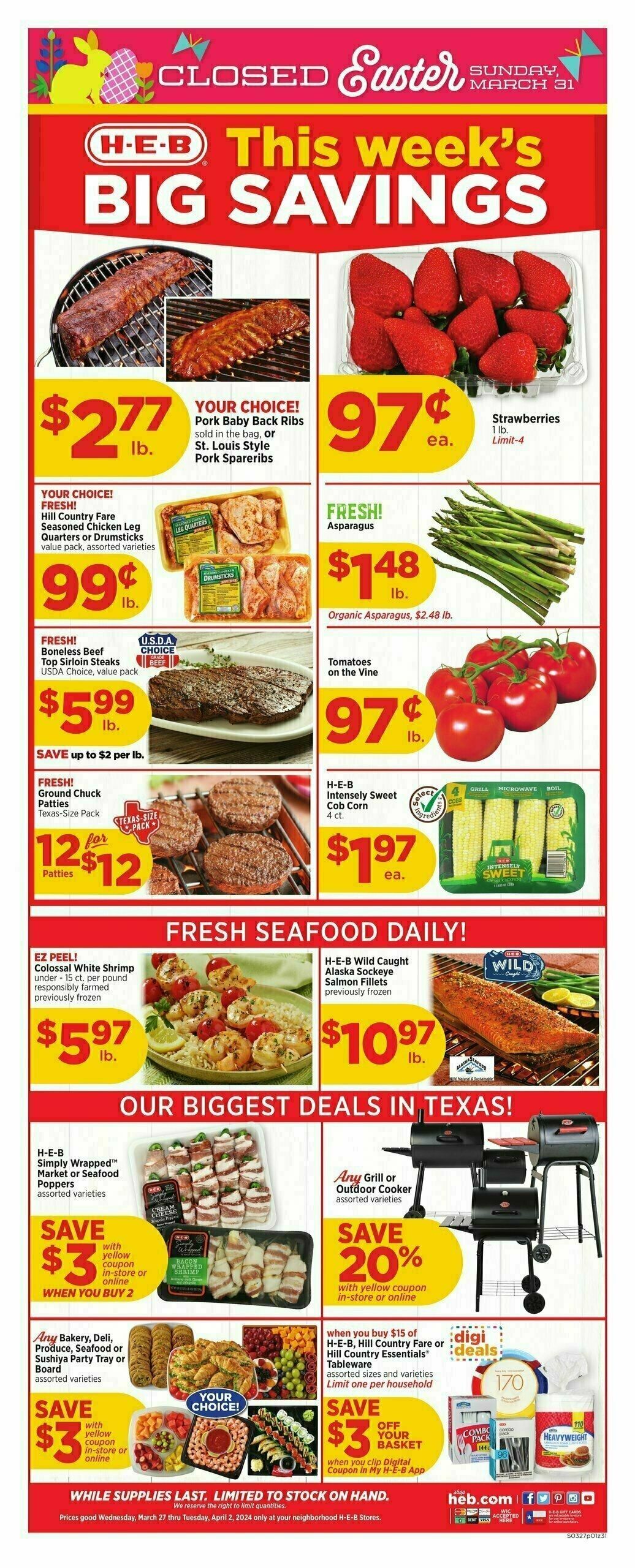 H-E-B Weekly Ad from March 27