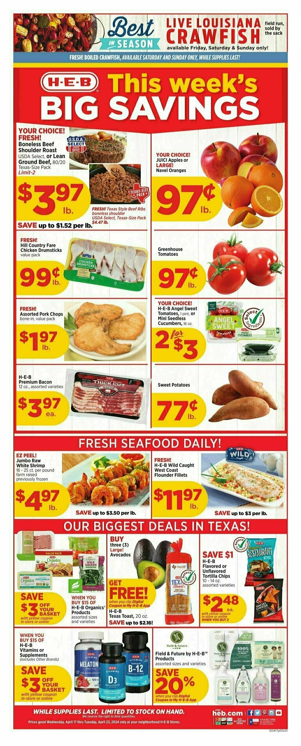 H-E-B Weekly Ad from April 17