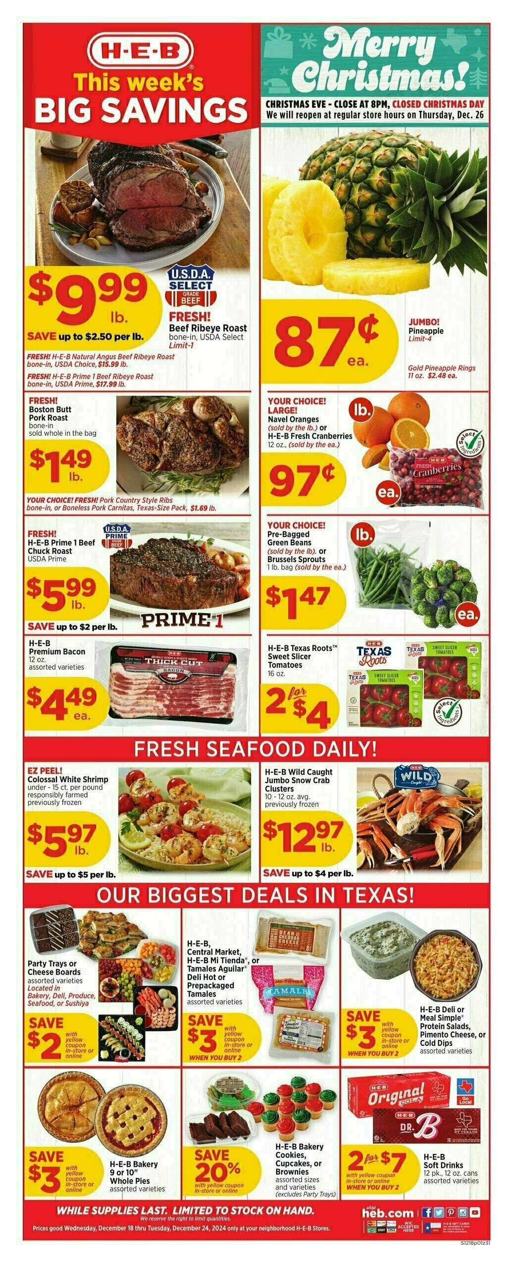 H-E-B Weekly Ad from December 18