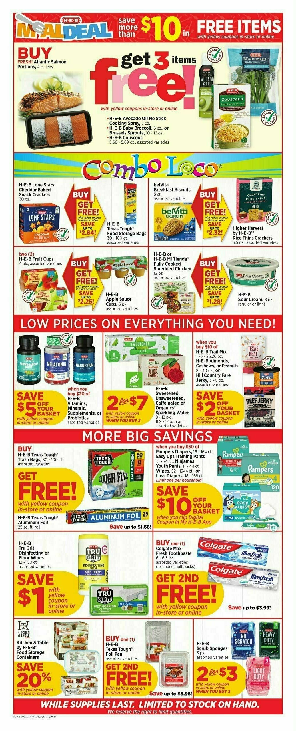 H-E-B Weekly Ad from January 8