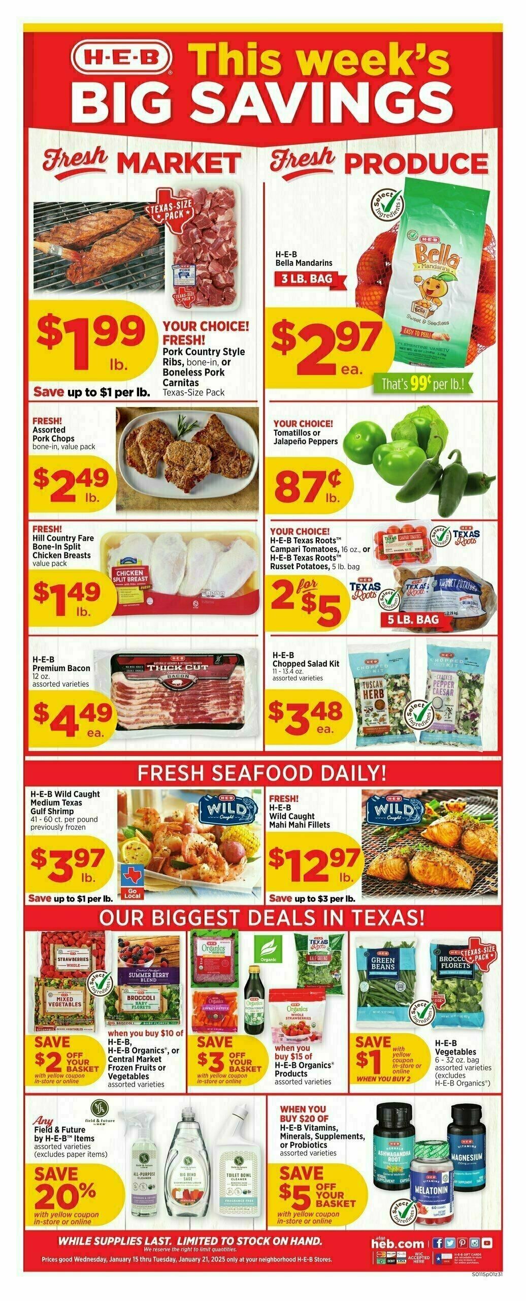 H-E-B Weekly Ad from January 15