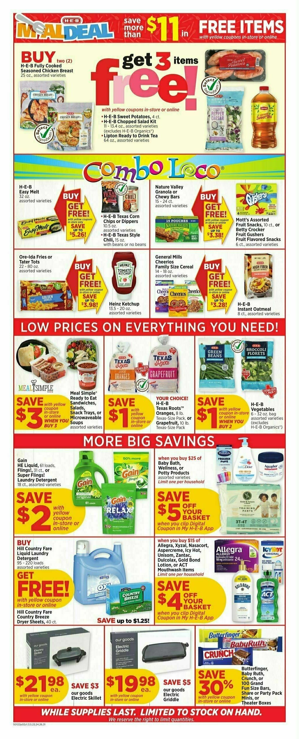 H-E-B Weekly Ad from January 22