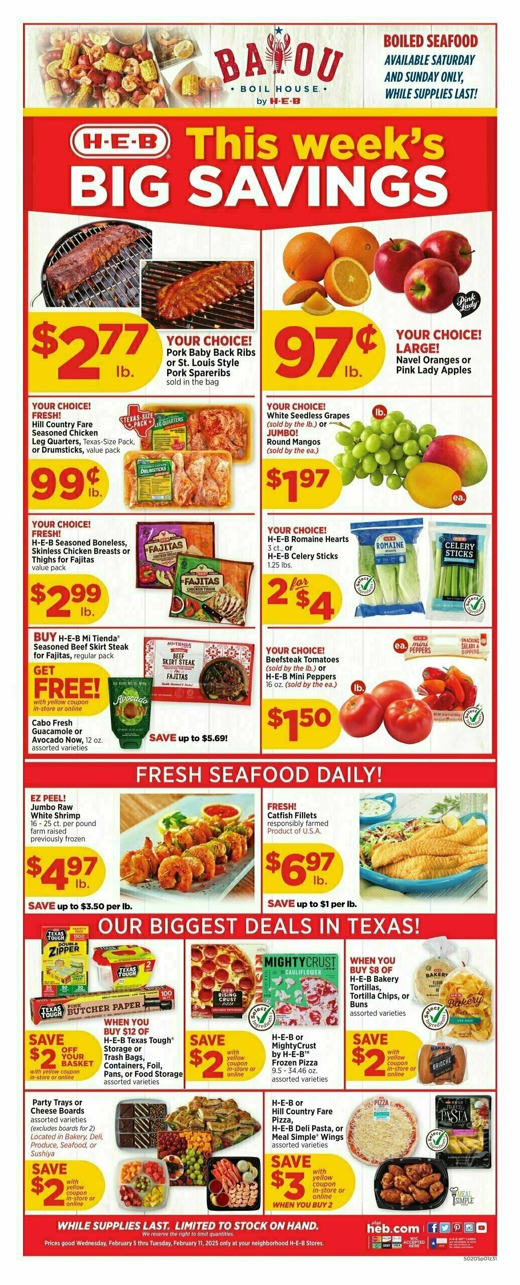 H-E-B Weekly Ad from February 5