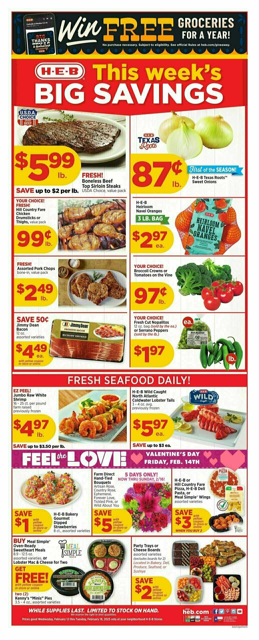 H-E-B Weekly Ad from February 12