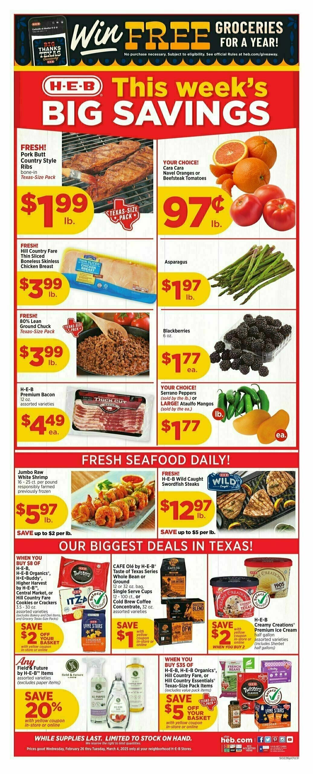 H-E-B Weekly Ad from February 26