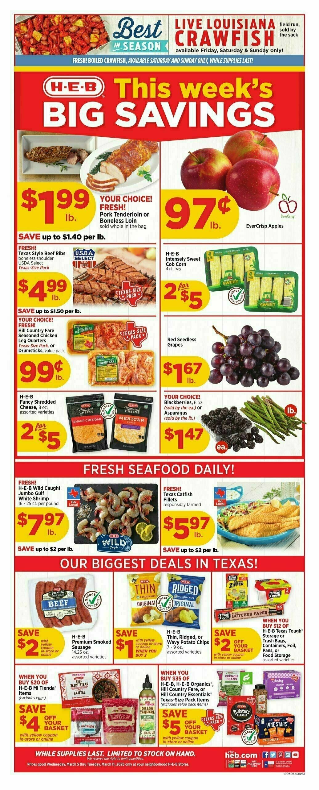 H-E-B Weekly Ad from March 5