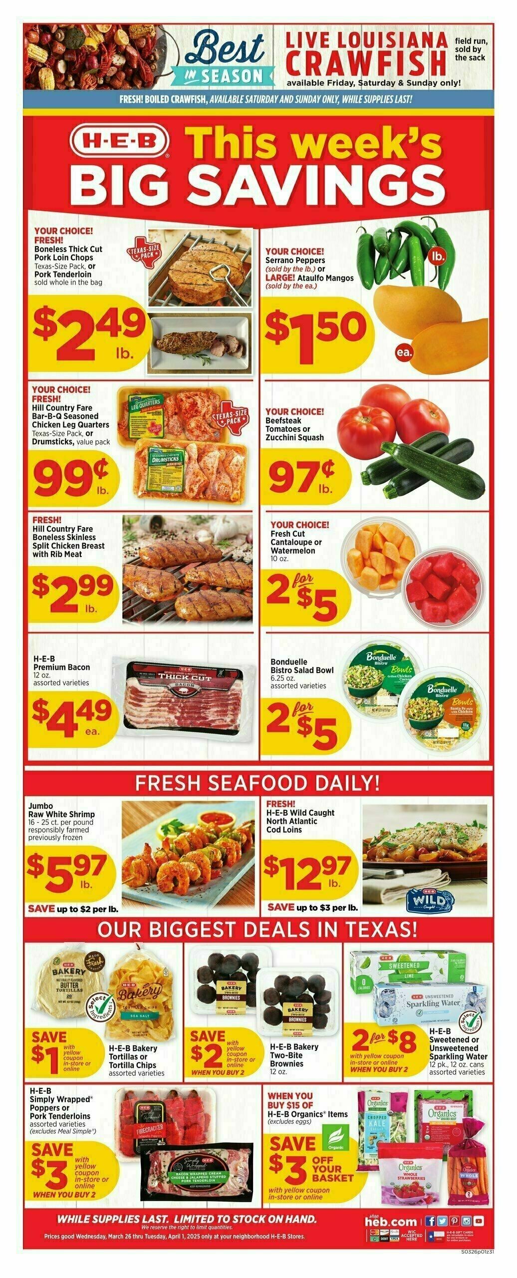 H-E-B Weekly Ad from March 26