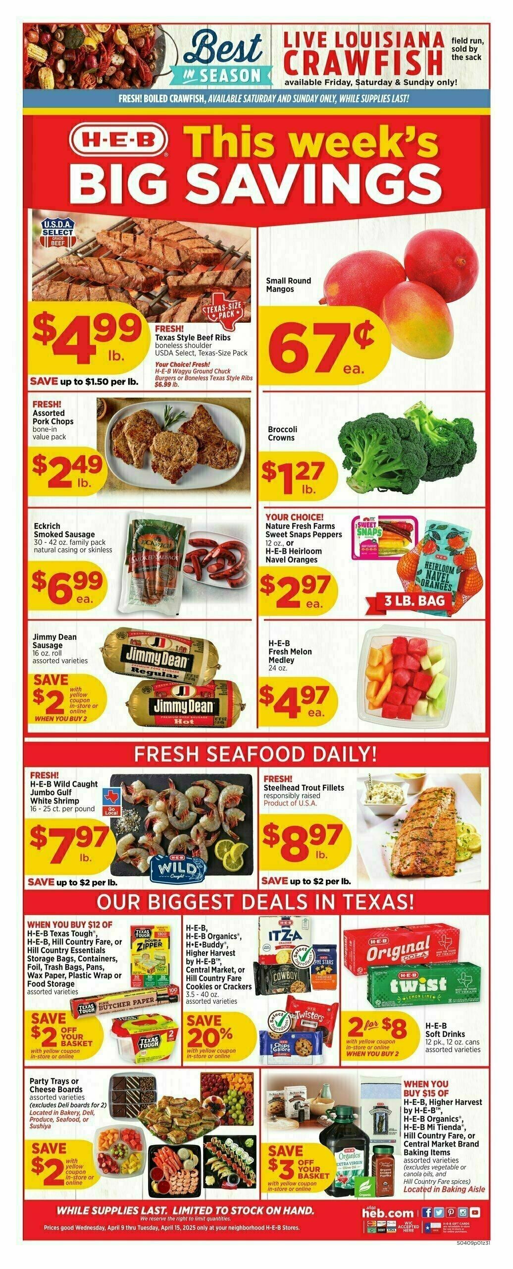 H-E-B Weekly Ad from April 9