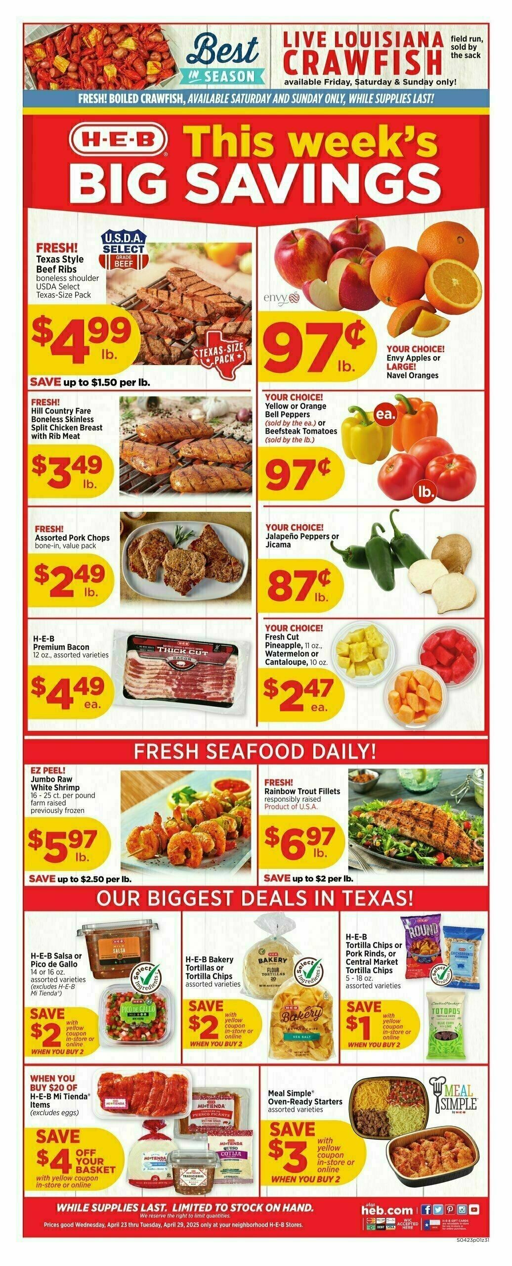 H-E-B Weekly Ad from April 23