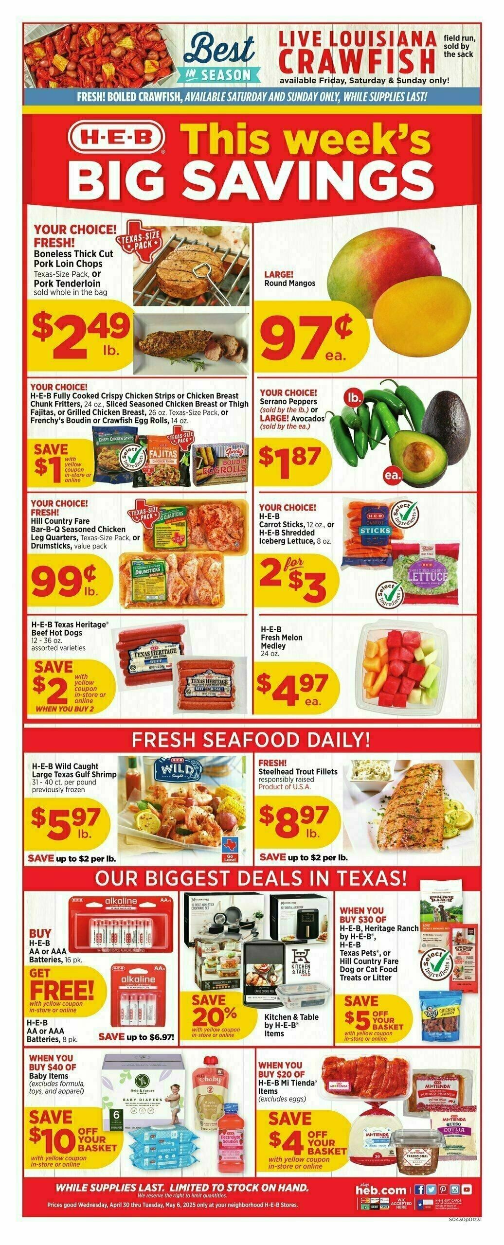 H-E-B Weekly Ad from April 30