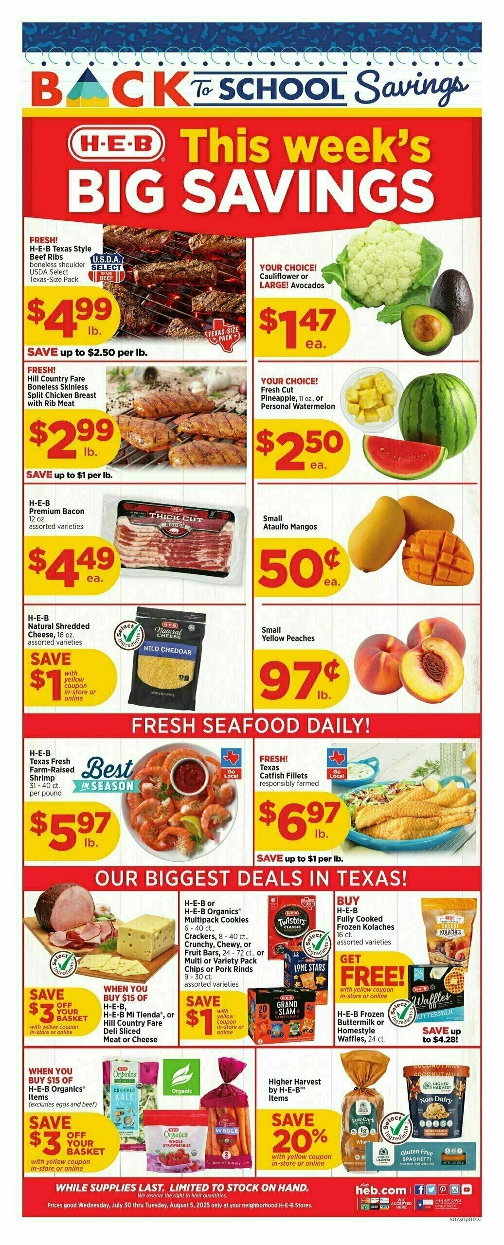 H-E-B Weekly Ad from July 30