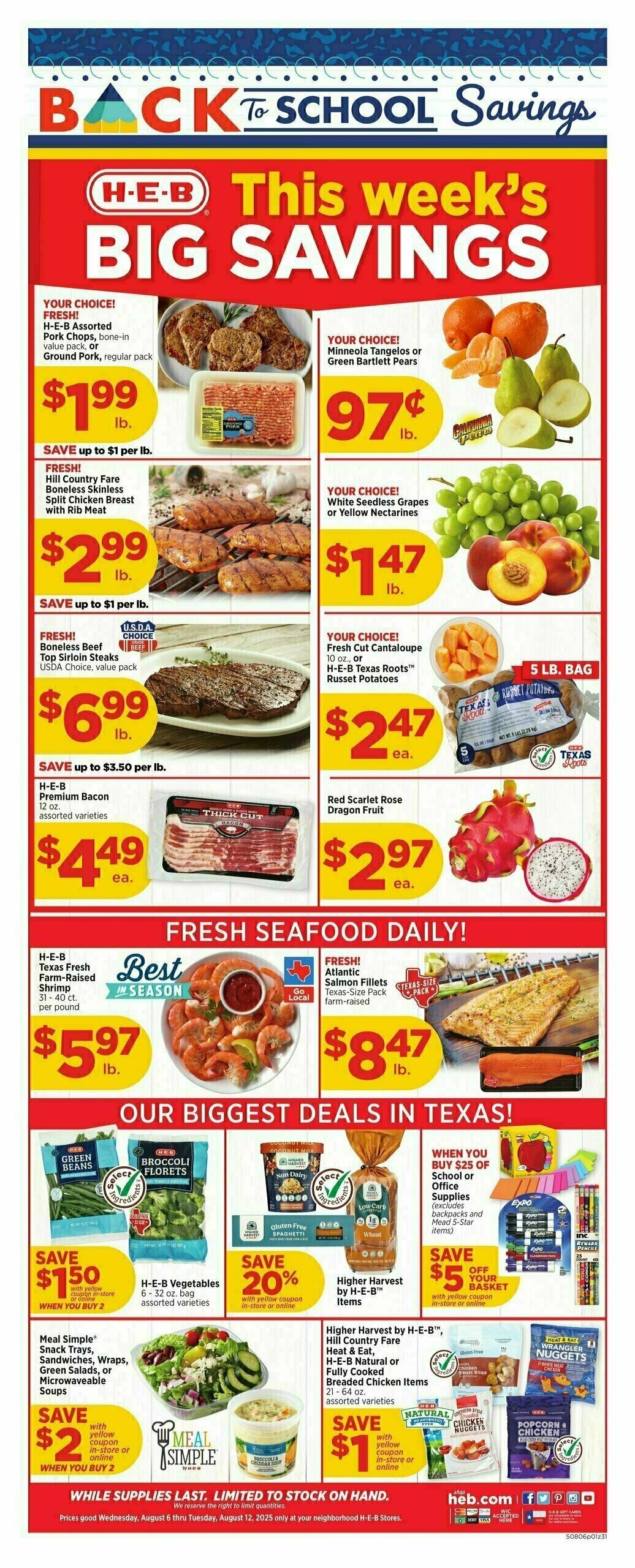 H-E-B Weekly Ad from August 6