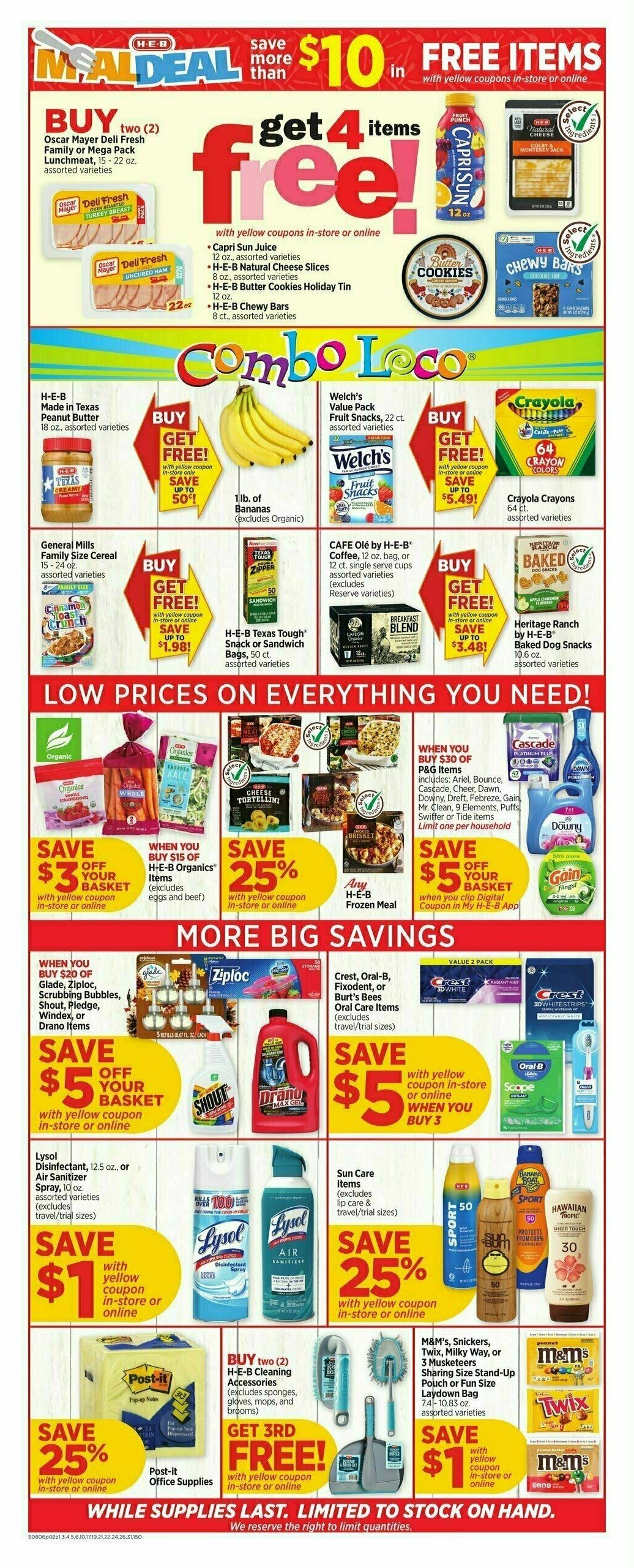 H-E-B Weekly Ad from August 6