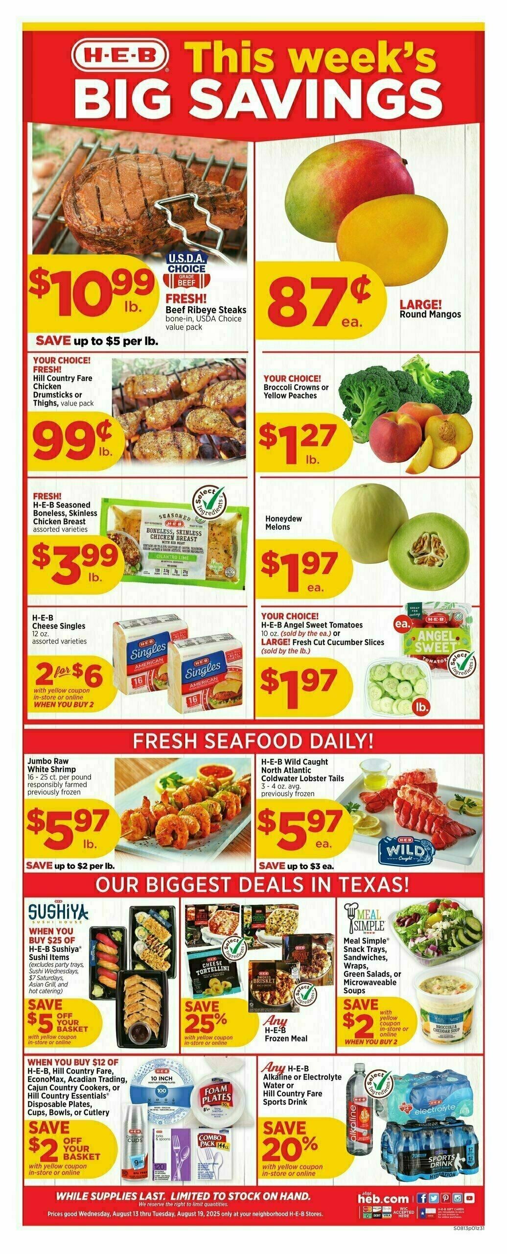 H-E-B Weekly Ad from August 13