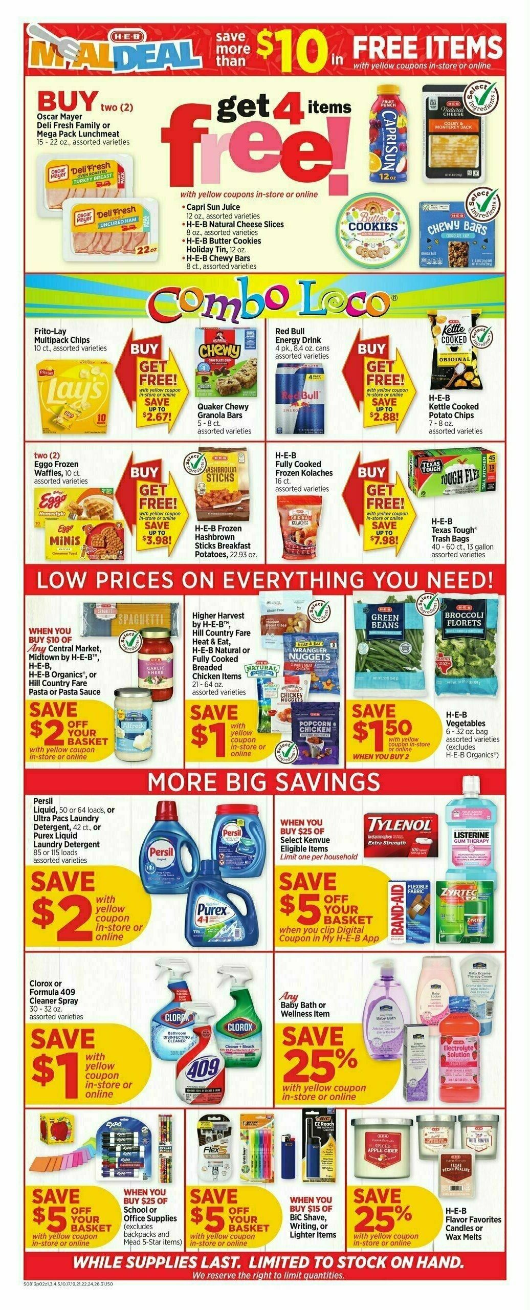 H-E-B Weekly Ad from August 13