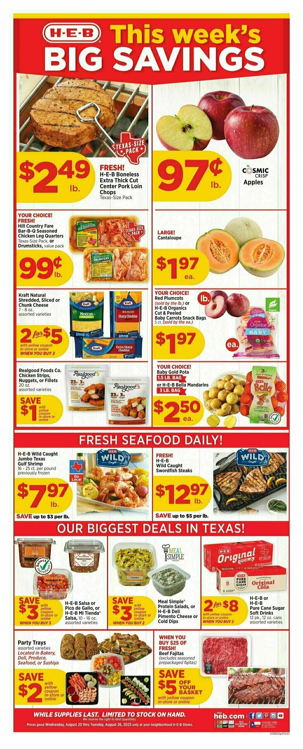 H-E-B Weekly Ad from August 20