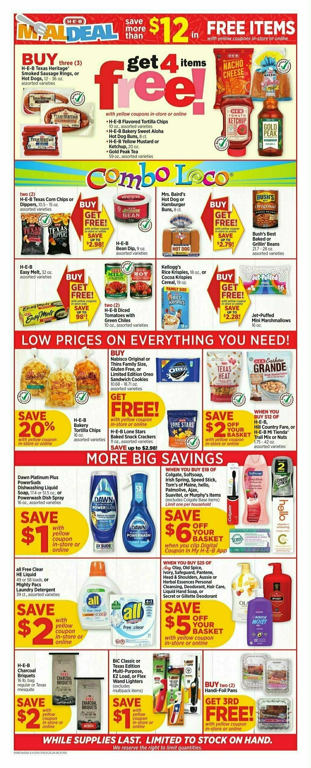 H-E-B Weekly Ad from August 27