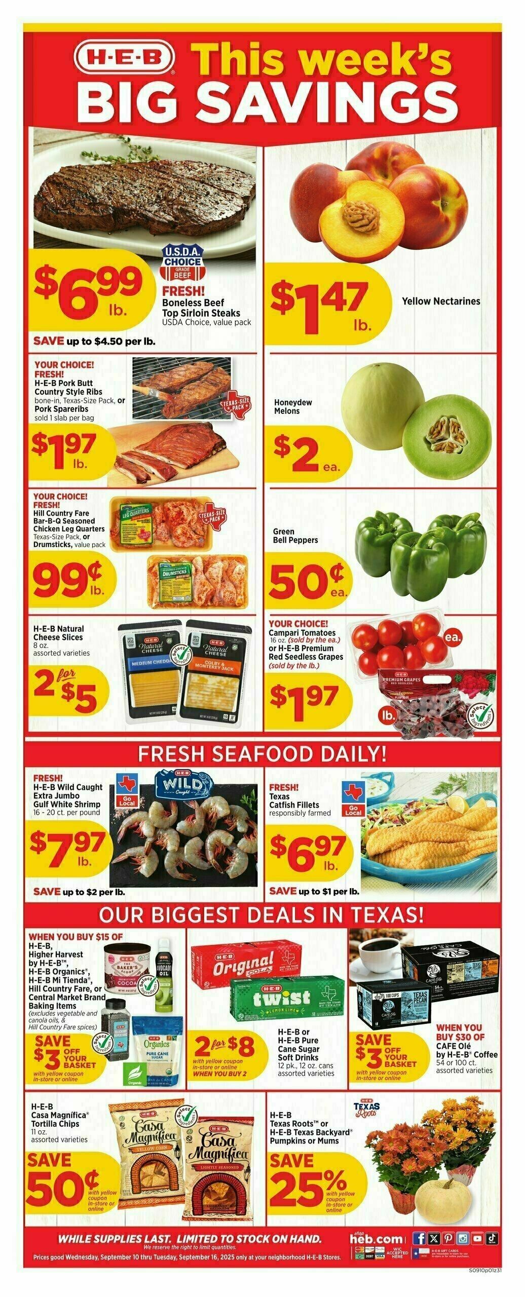 H-E-B Weekly Ad from September 10