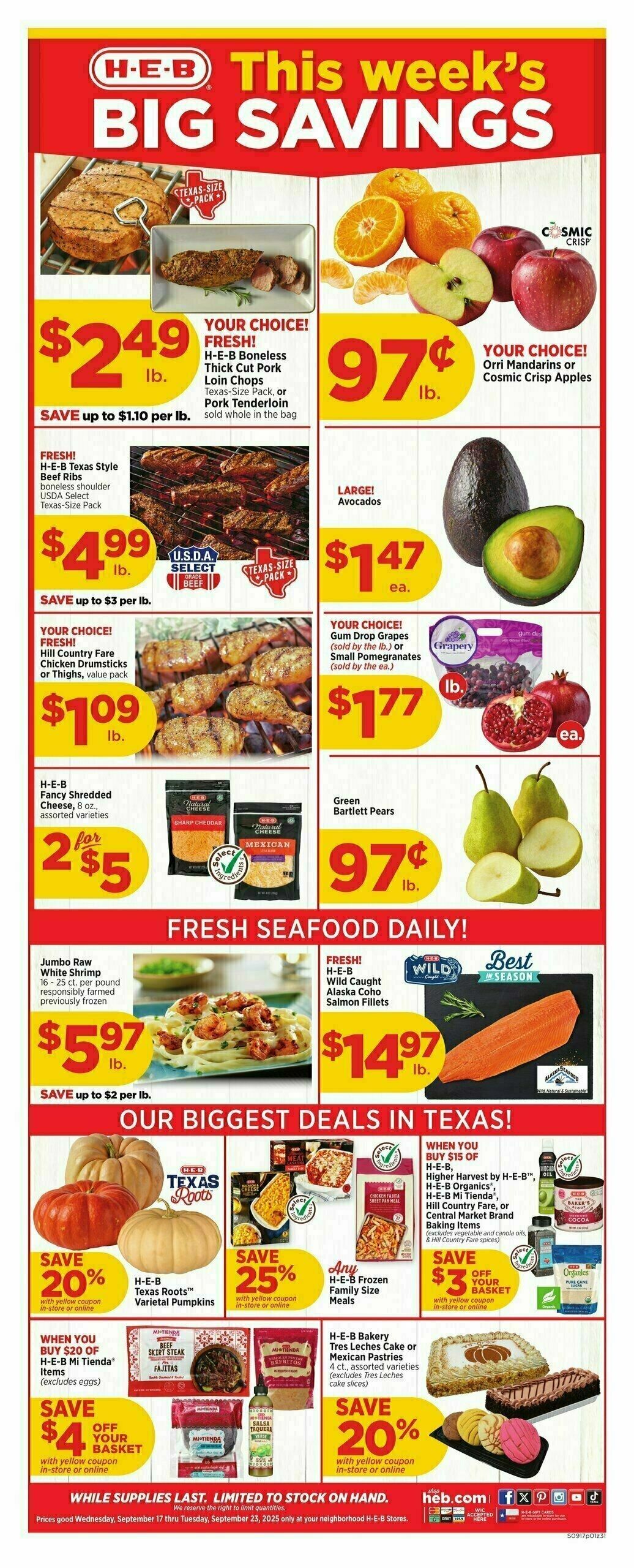 H-E-B Weekly Ad from September 17