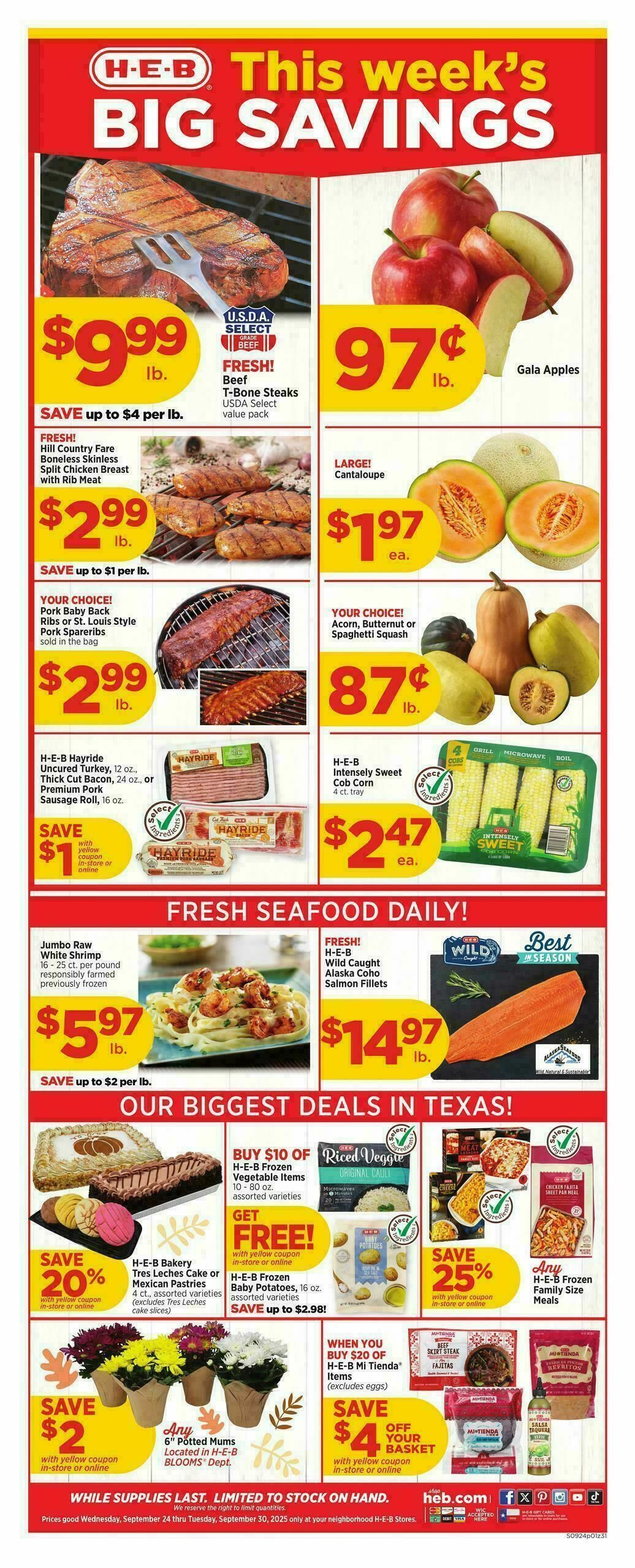 H-E-B Weekly Ad from September 24
