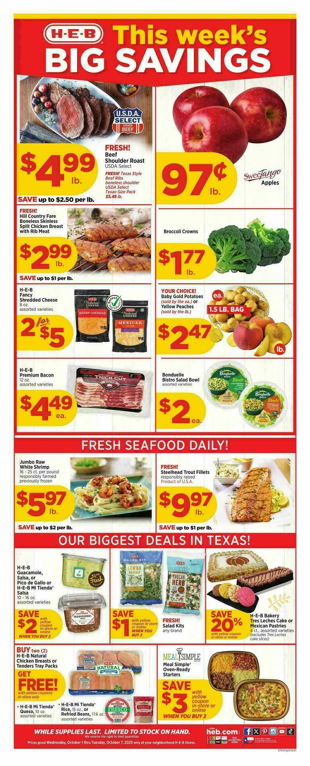 H-E-B Weekly Ad from October 1