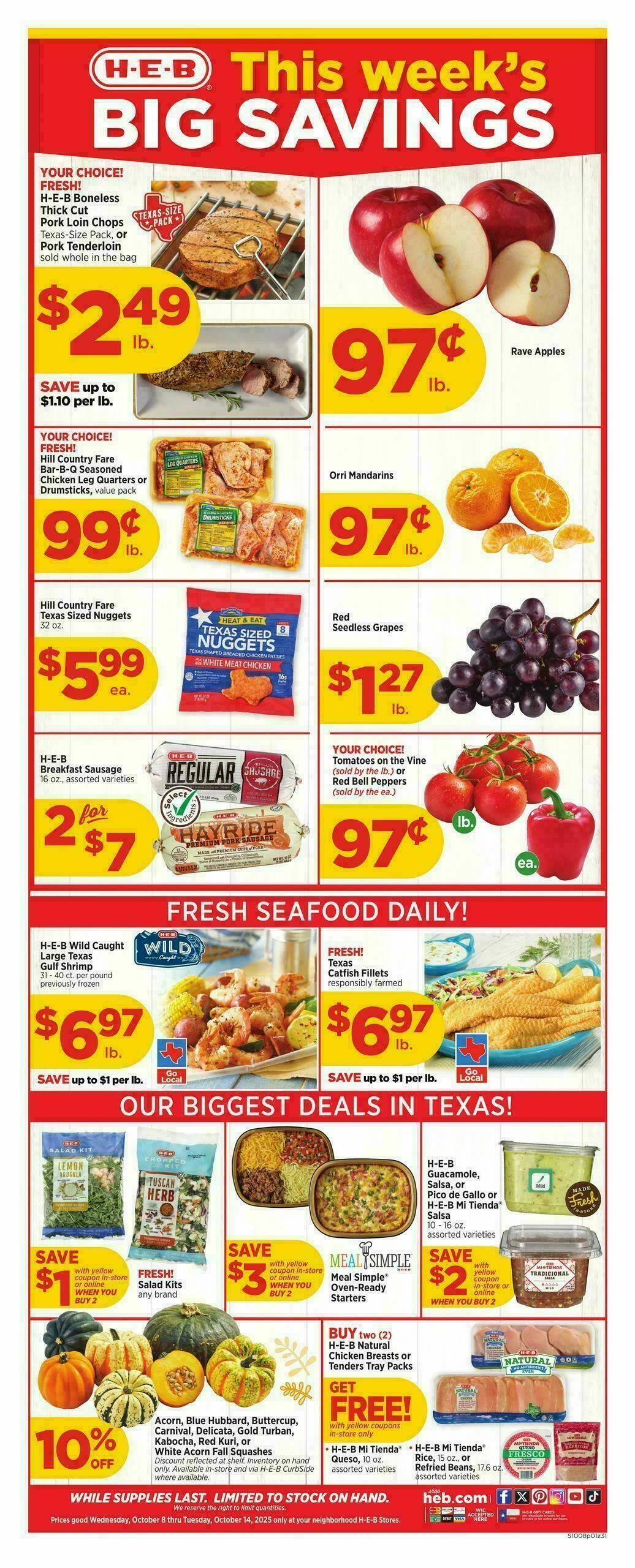 H-E-B Weekly Ad from October 8