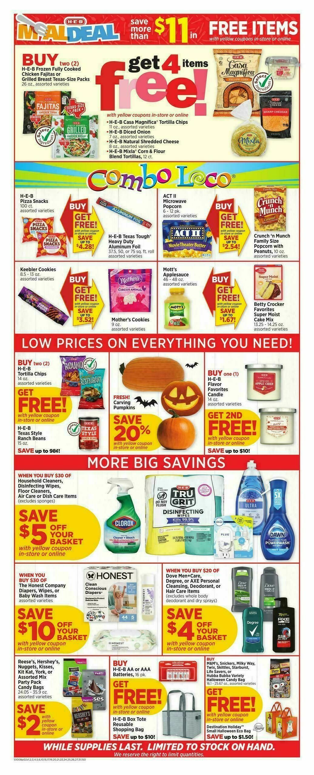 H-E-B Weekly Ad from October 8
