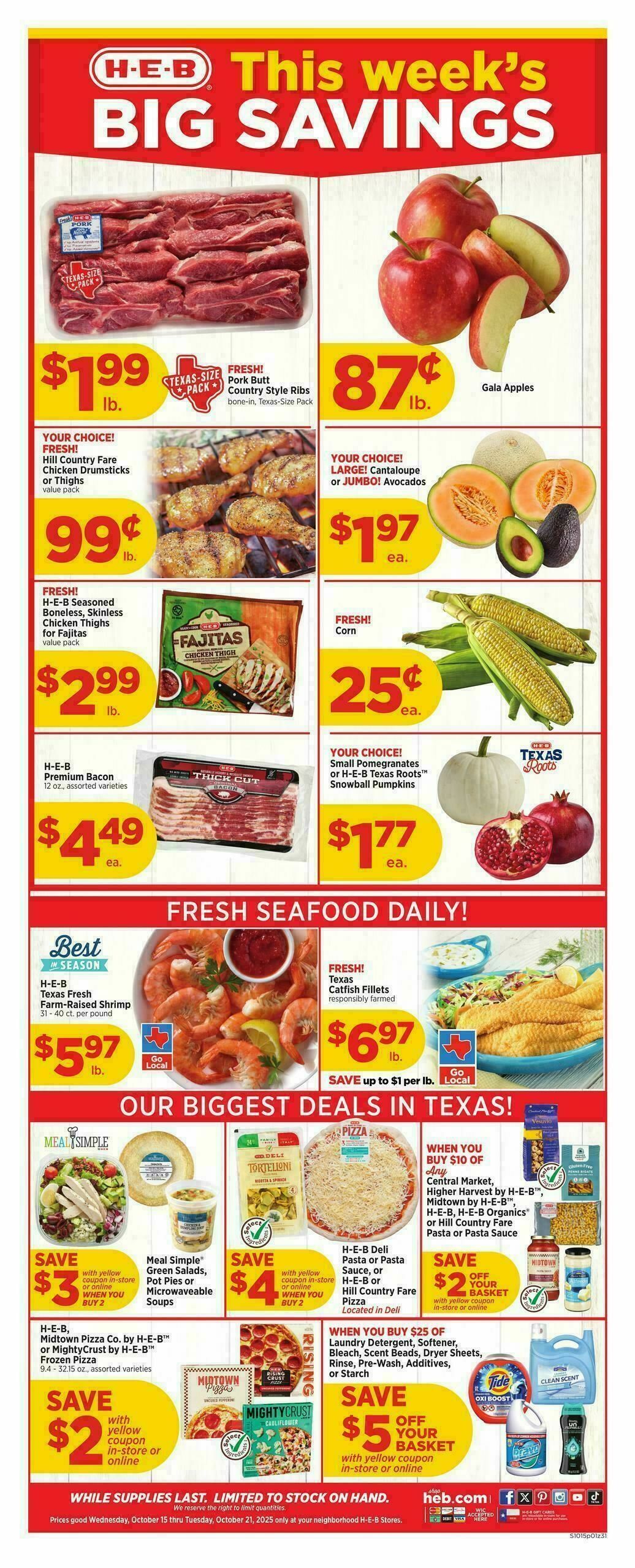H-E-B Weekly Ad from October 15