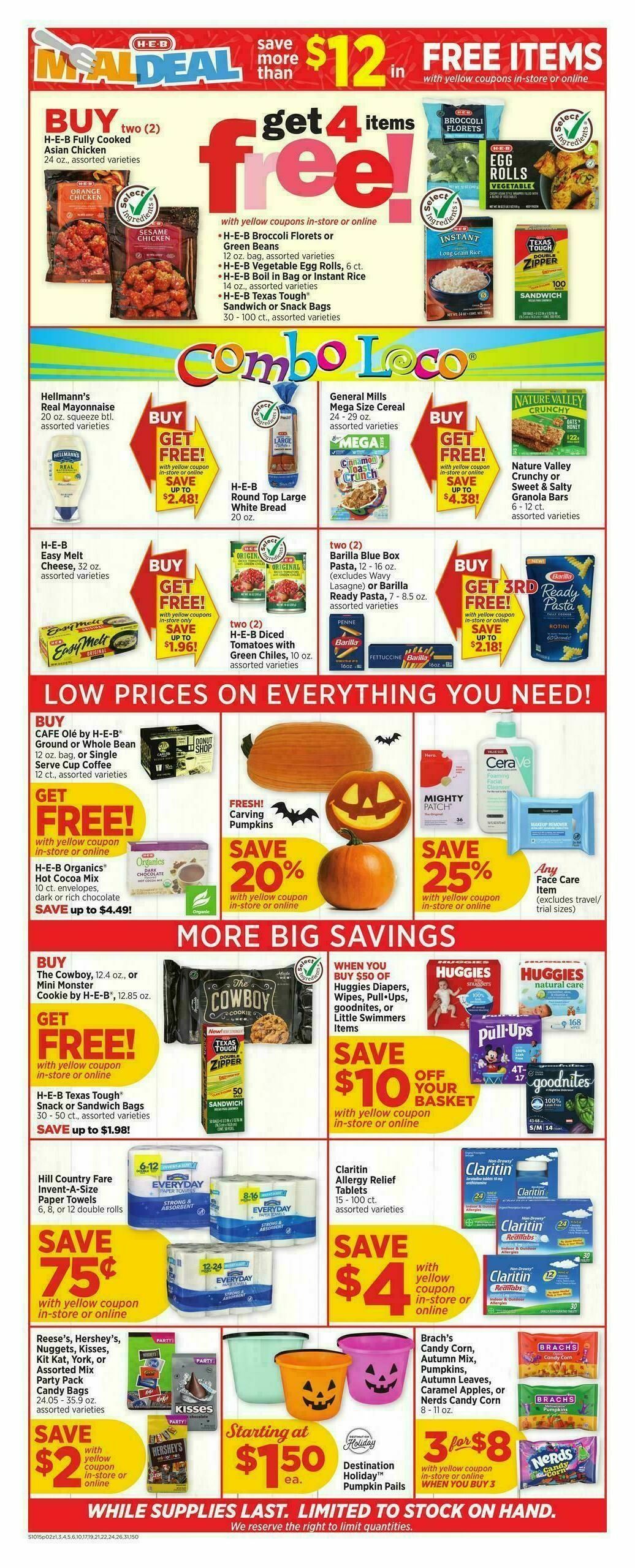 H-E-B Weekly Ad from October 15