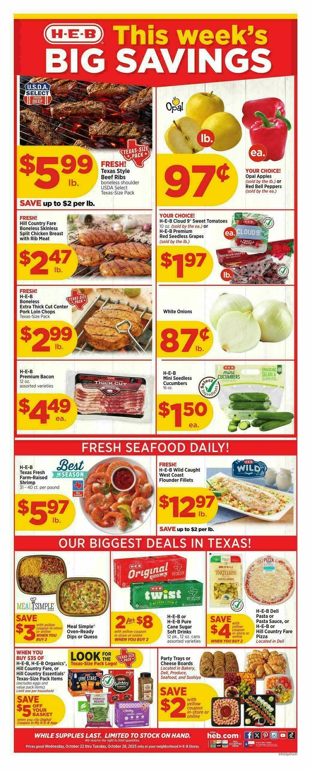 H-E-B Weekly Ad from October 22