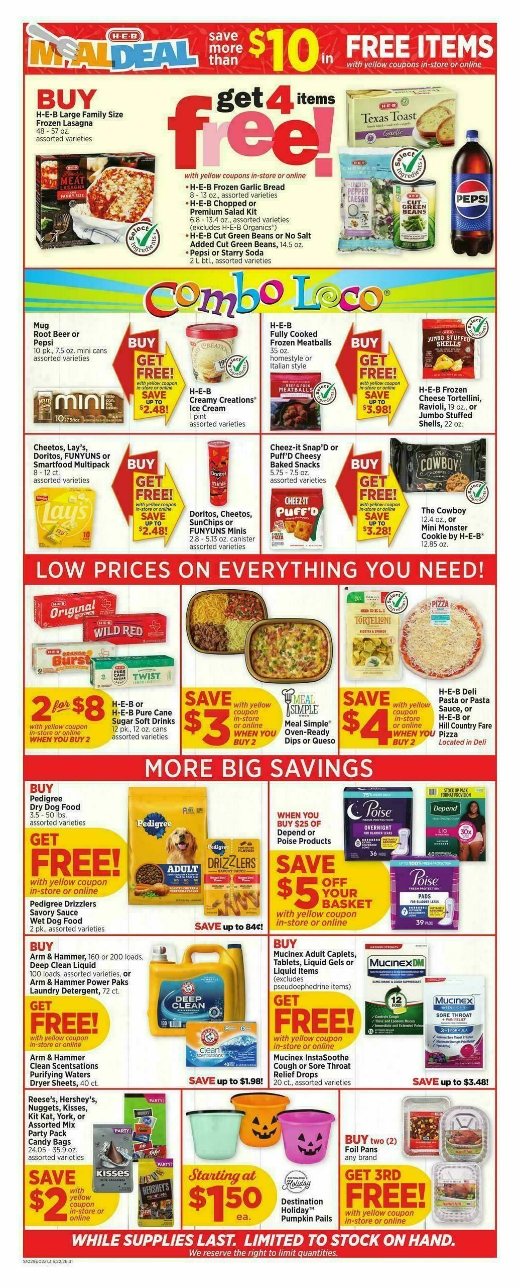 H-E-B Weekly Ad from October 29