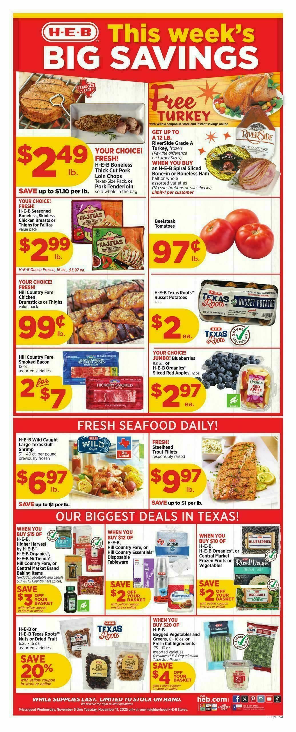 H-E-B Weekly Ad from November 5