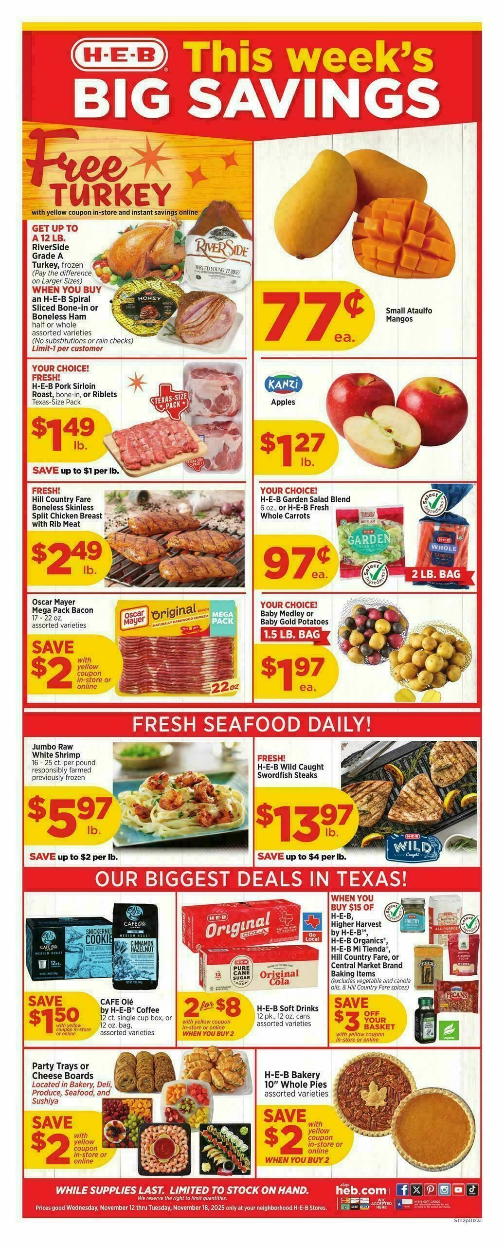 H-E-B Weekly Ad from November 12